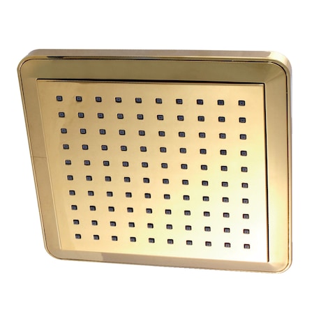 Showerscape K250A2 9-5/8 Inch Square Rainfall Shower Head, Polished Brass K250A2